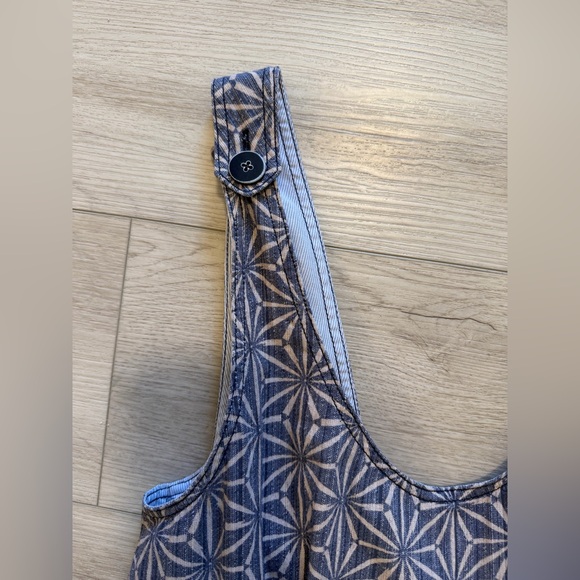 Anthropologie Elevenses Jumpsuit Sz S Priya Blue Starburst Tie Back Wide Leg - Picture 8 of 16